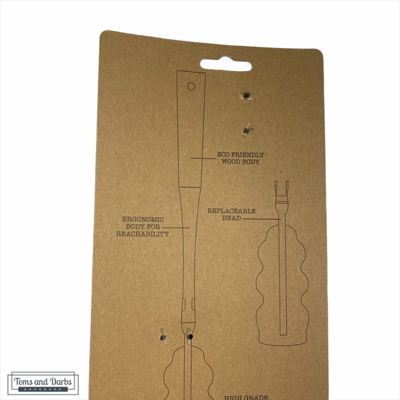 Rae Dunn CLEAN Sponge Brush with Wooden Handle - Picture 3 of 3